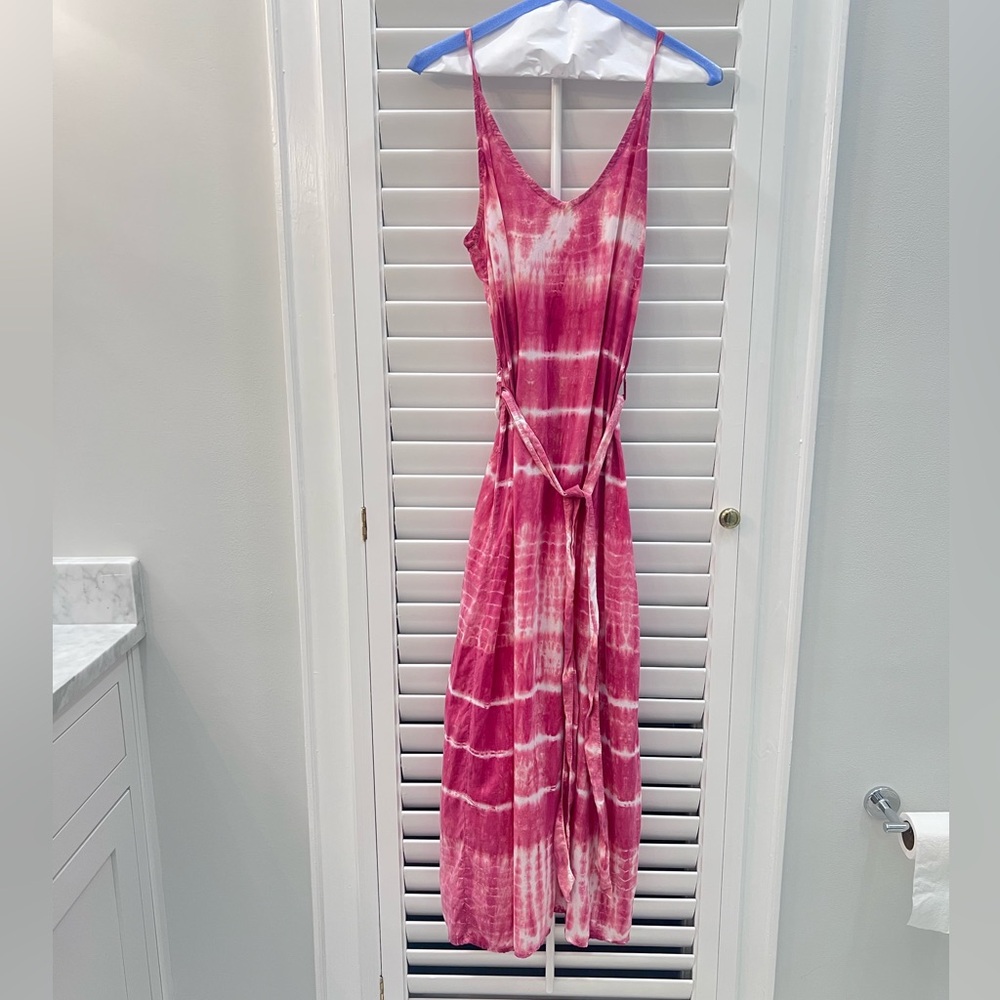 Bella Dahl Pink Tie Dye Maxi Sundress
